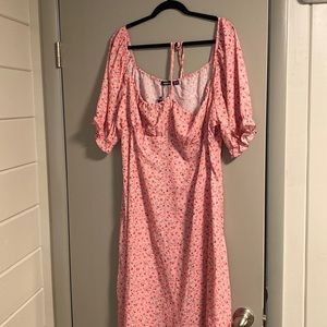 Size 18 Boohoo pink floral dress